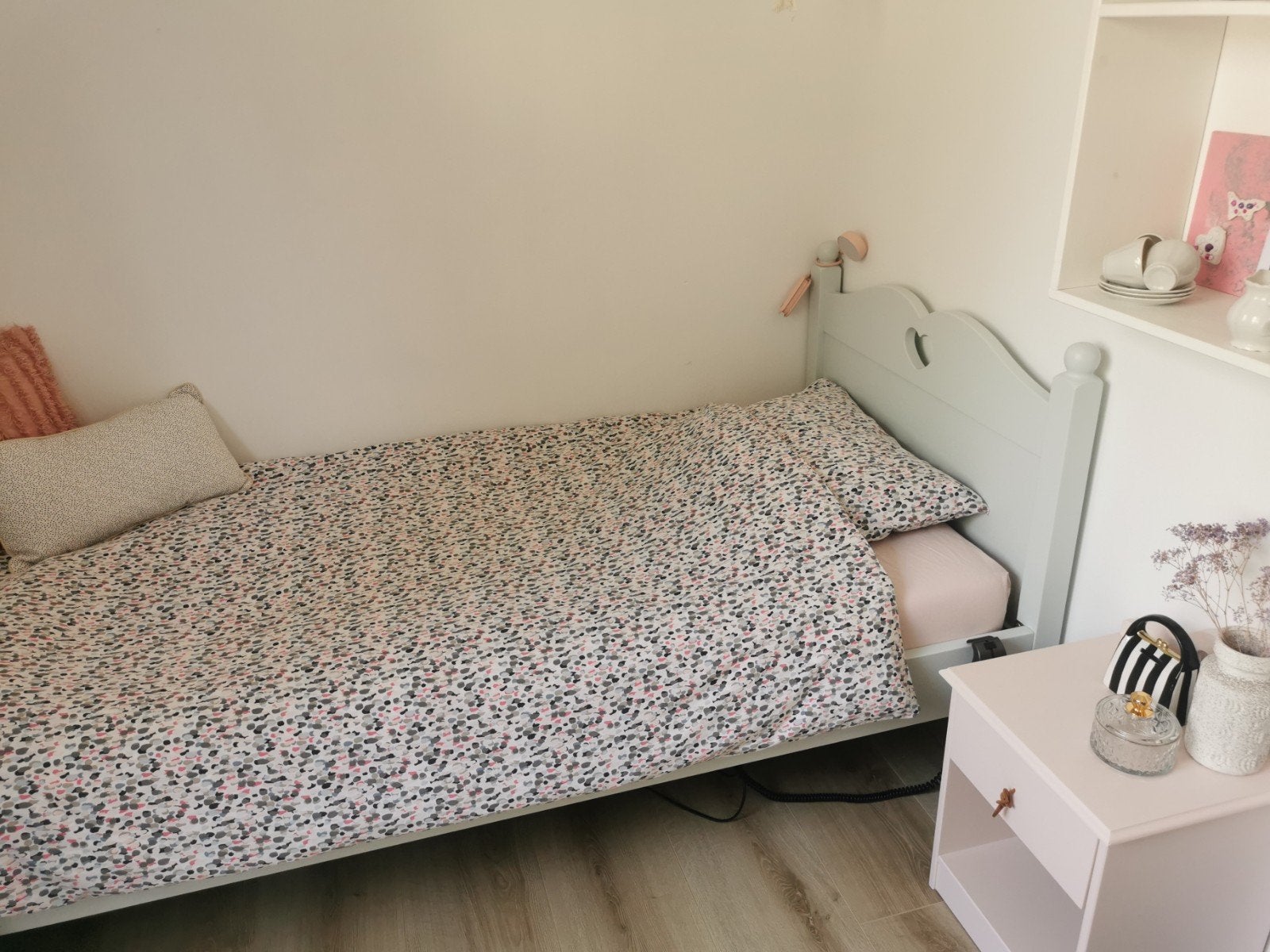 Auping eenpersoonsbed met verstelbare spiraalbodem, Ophalen, 90 cm, Eenpersoons, 200 cm