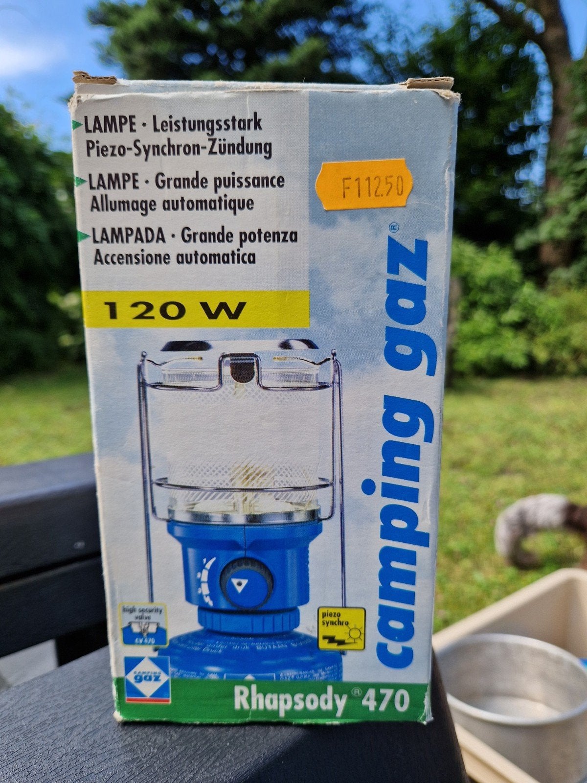 Campingaz Rhapsody 470 Gaslamp - 120W, Caravans en Kamperen, Ophalen, Zo goed als nieuw