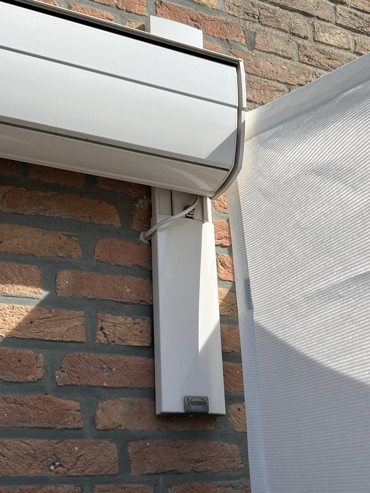 Verano Knikarmscherm met Somfy afstandsbediening 550x300cm, Ophalen, 450 cm of meer, Elektrisch, Zo goed als nieuw