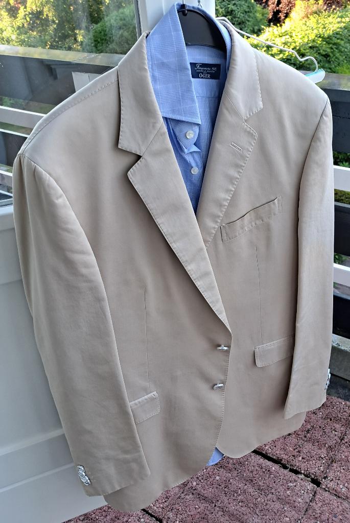 Oger licht herenkostuum, Kleding | Heren, Ophalen, Maat 52/54 (L), Beige, Oger