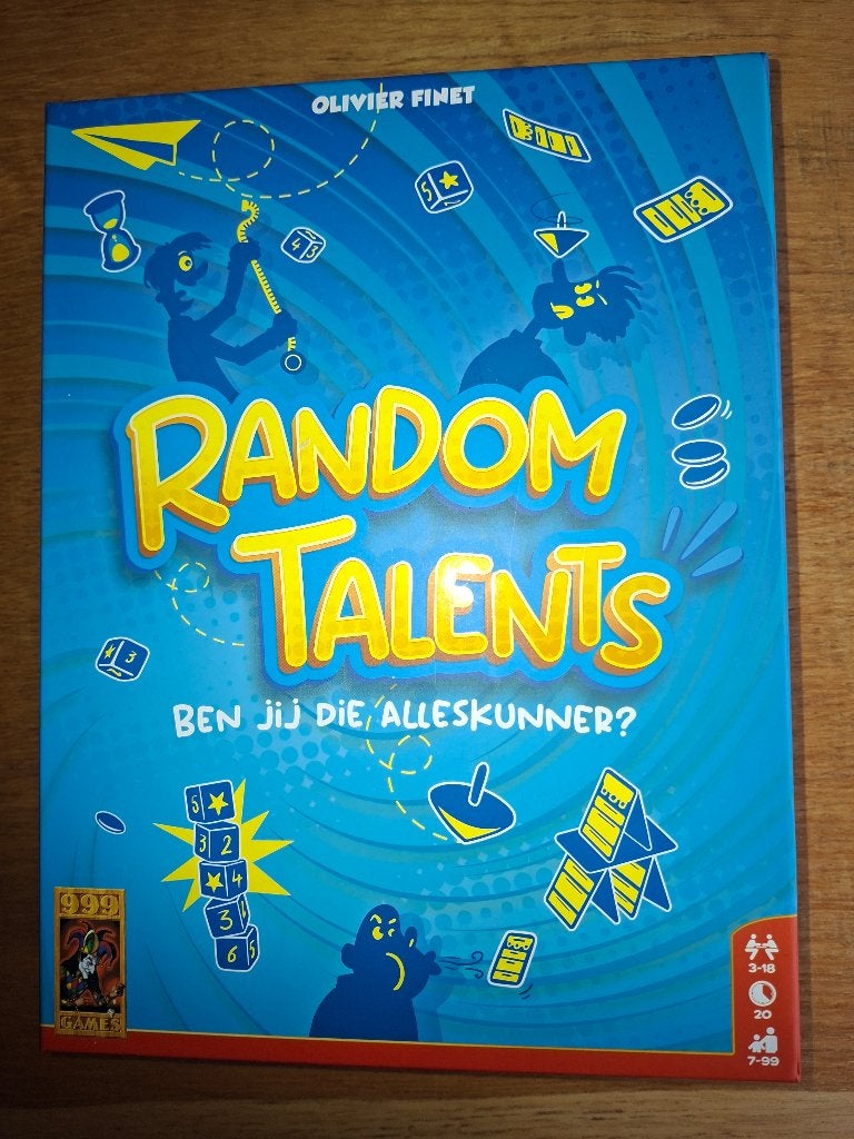 Random Talent gezelschapsspel, Vijf spelers of meer, Ophalen of Verzenden, Zo goed als nieuw