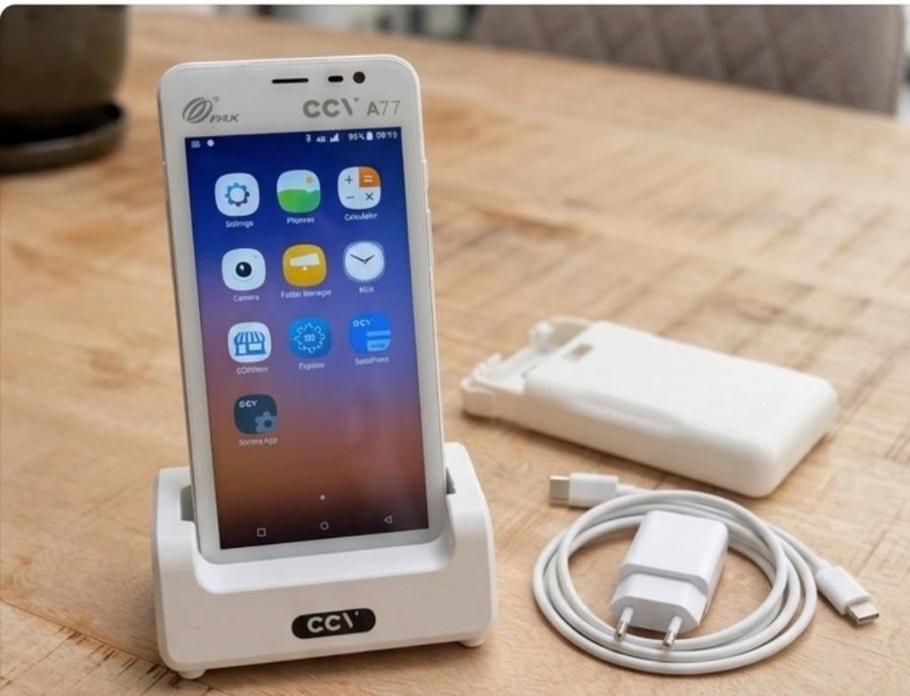 CCV A77 NIEUW! Mobiele Pinautomaat met Laadstation, Verzamelen, Elektronische Apparatuur, Ophalen of Verzenden, Overige typen