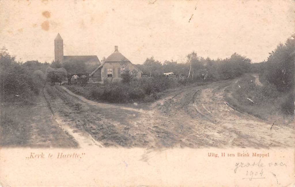 Kerk te Havelte 1900 Meppel Drenthe Clemenskerk, Verzenden, Voor 1920, Ongelopen, Drenthe
