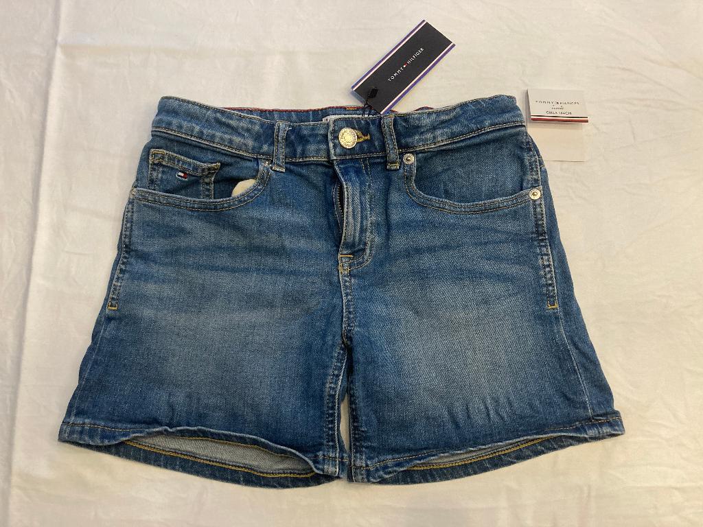 Tommy hilfiger basic short korte spijkerbroek mt 164 13-14!, Kinderen en Baby's, Kinderkleding | Maat 164, Broek, Meisje, Ophalen of Verzenden