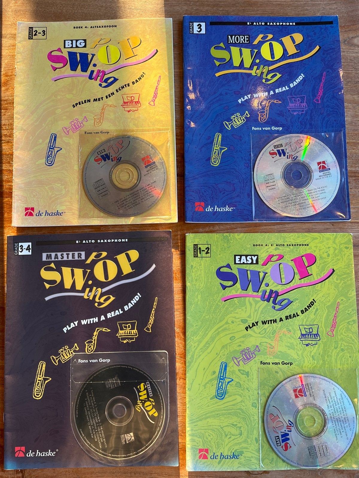 Swop Swing Saxofoon Boeken met CD's - Fons van Gorp, Ophalen of Verzenden, Gebruikt, Saxofoon