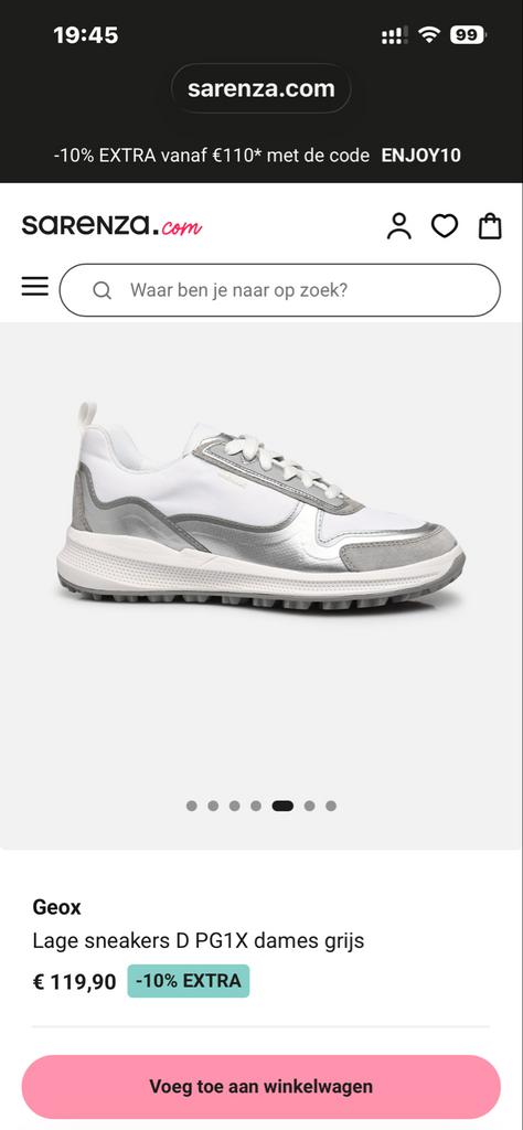 GEOX RESPIRA *NIEUWE* Sneakers - Wit/Grijs, Wit, Nieuw, Ophalen of Verzenden, Sneakers of Gympen
