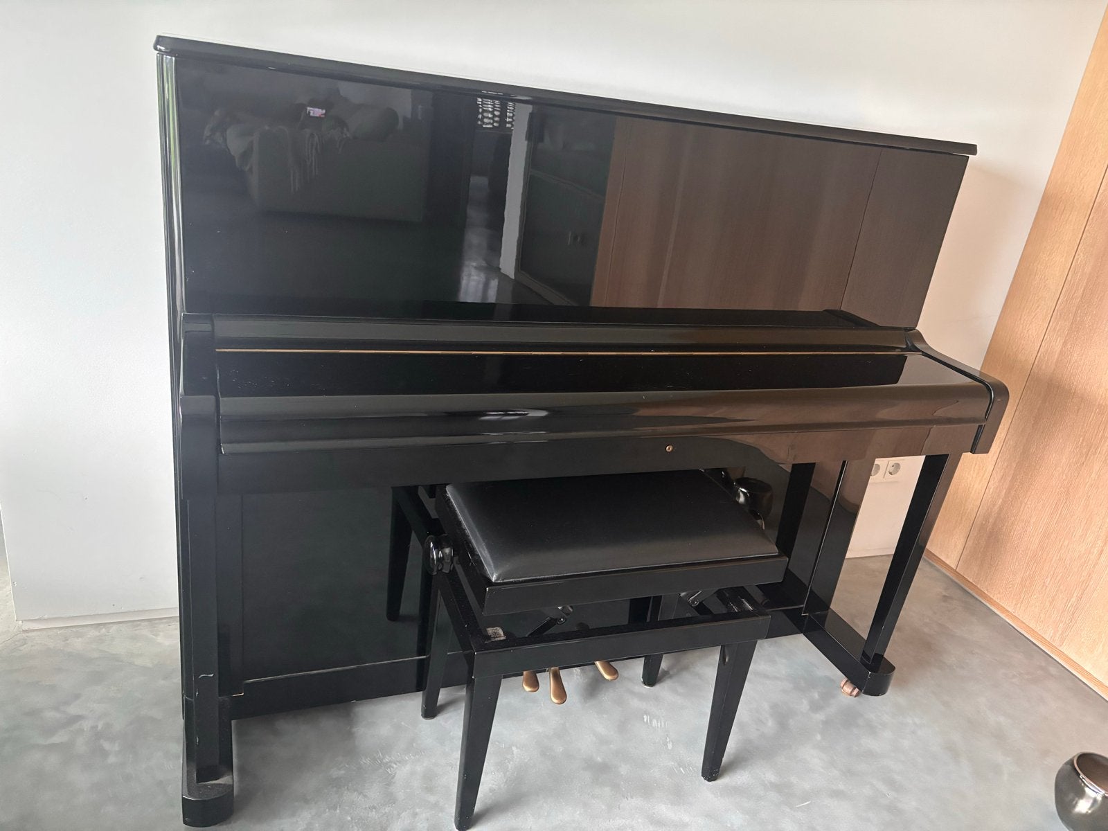 Petrof Piano - Zwart Hoogglans -, Muziek en Instrumenten, Piano's, Ophalen, Zwart, Zo goed als nieuw, Piano