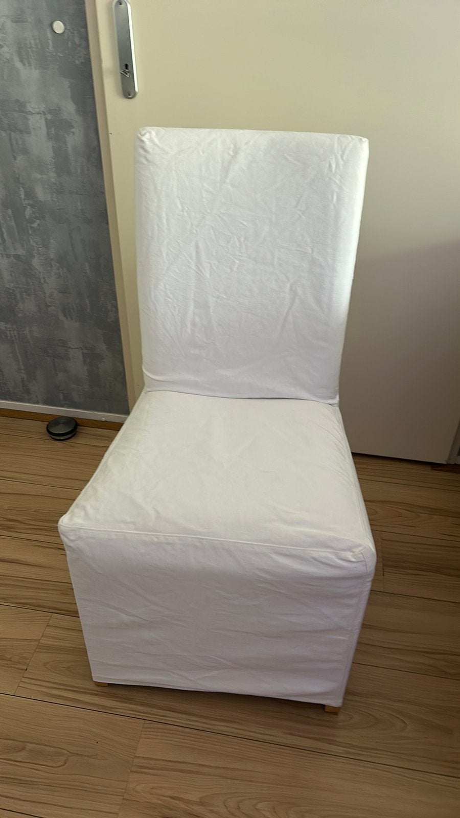 Ikea stoelen 4x Hendriksdal met hoezen, Ophalen, Gebruikt, Wit, Vier
