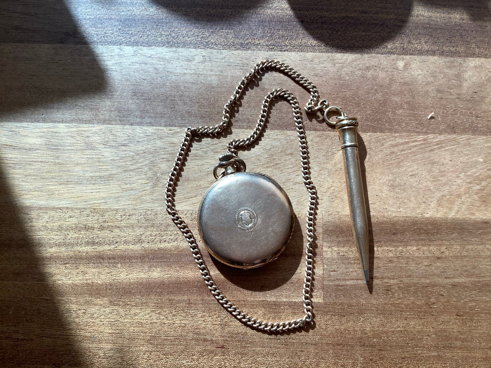 Antiek Zakhorloge met Ketting - Elegant en Tijdloos, Overige merken, Overige materialen, Zakhorloge, Ophalen of Verzenden