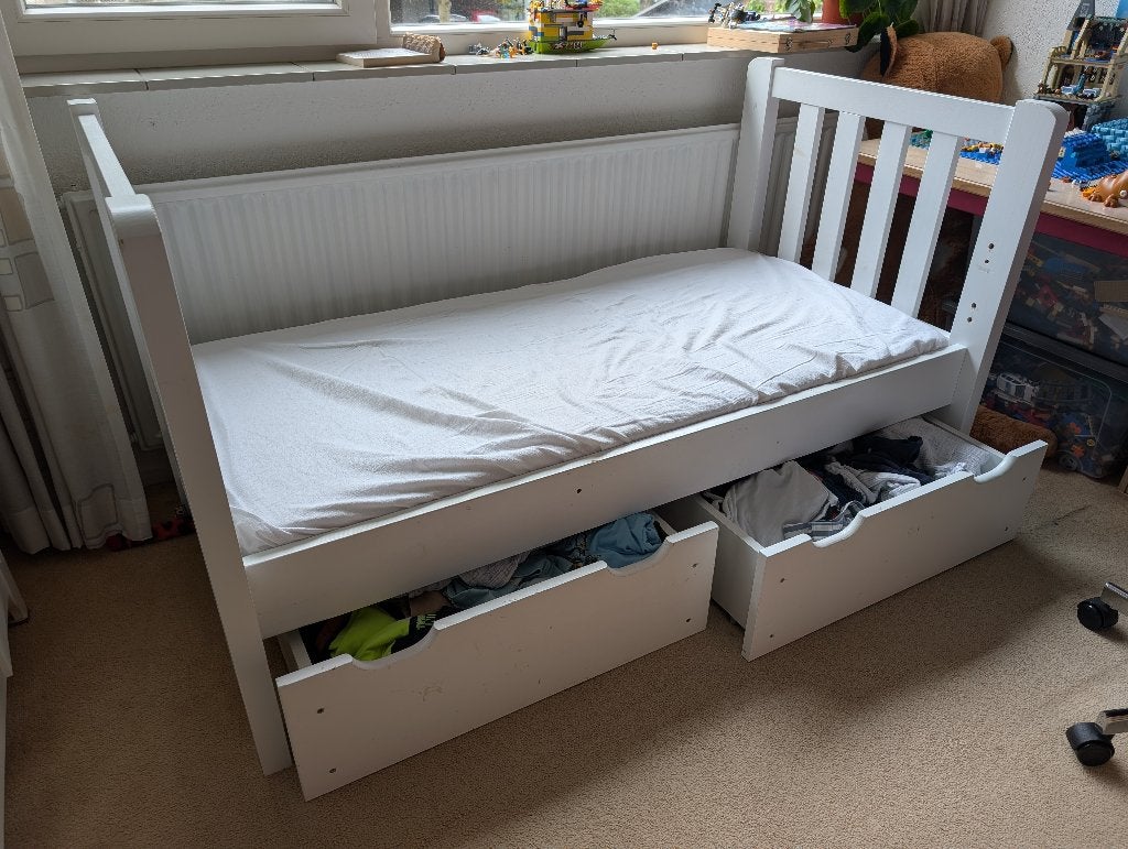 Peuterbed 70 x 140cm te koop, Kinderen en Baby's, Kinderkamer | Bedden, Gebruikt, 70 tot 85 cm, 140 tot 160 cm, Ophalen