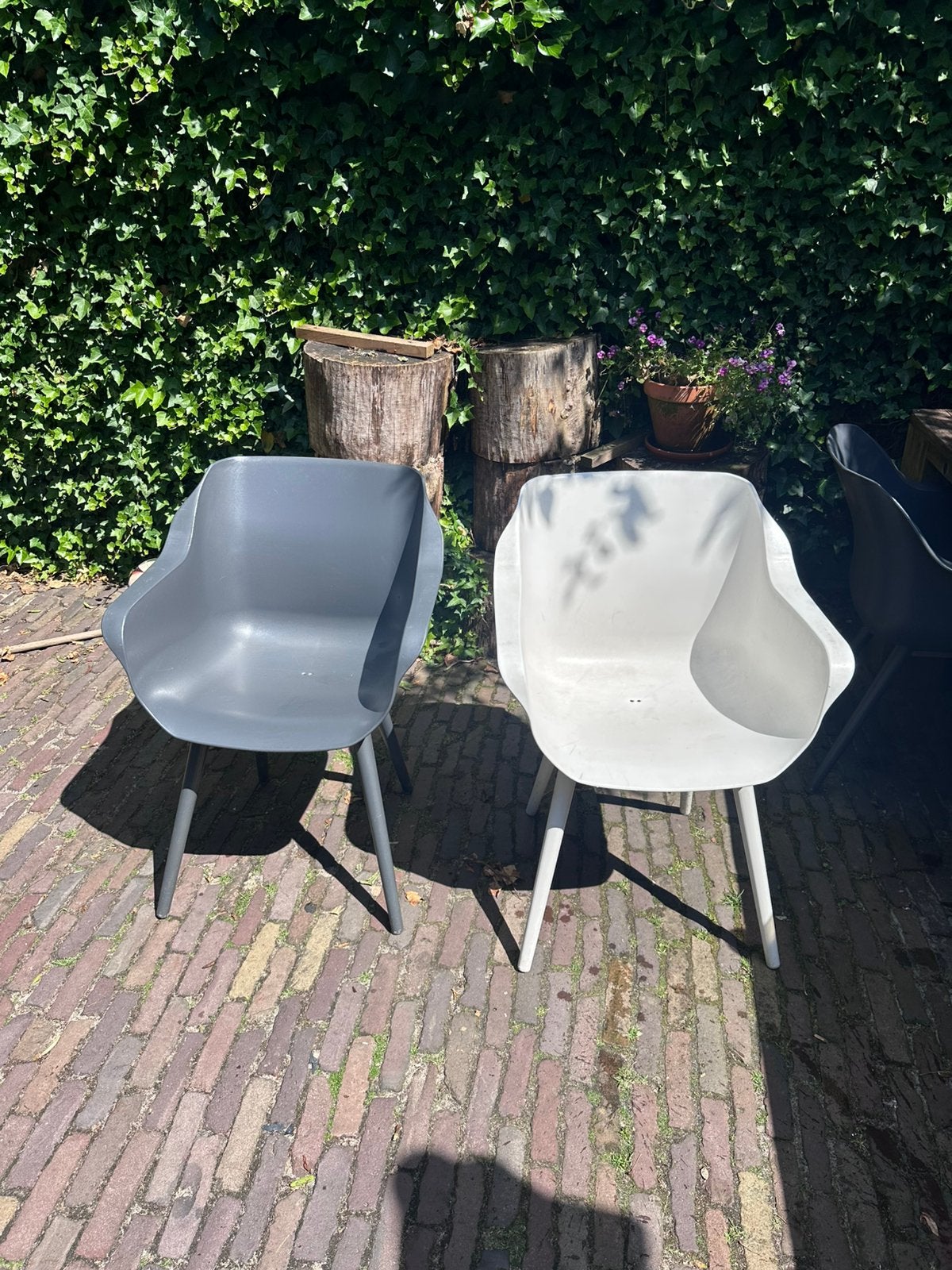 6 Hartman tuinstoelen, Ophalen, Gebruikt, Kunststof