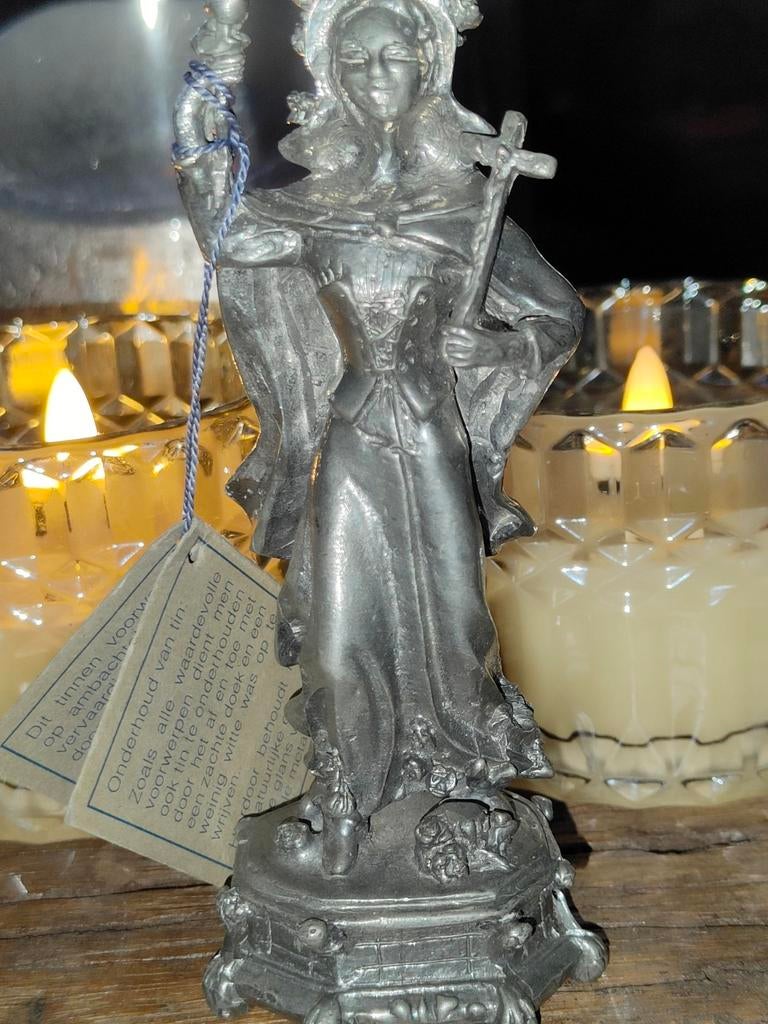 Tinnen vrouw.., Antiek en Kunst, Antiek | Tin, Verzenden