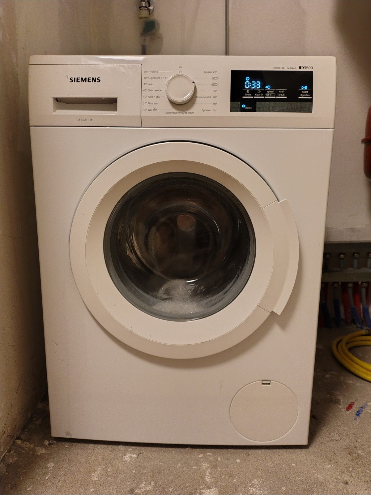 Siemens iQ500 iSensoric wasmachine, Witgoed en Apparatuur, Wasmachines, Gebruikt, Ophalen of Verzenden, 85 tot 90 cm, 1200 tot 1600 toeren