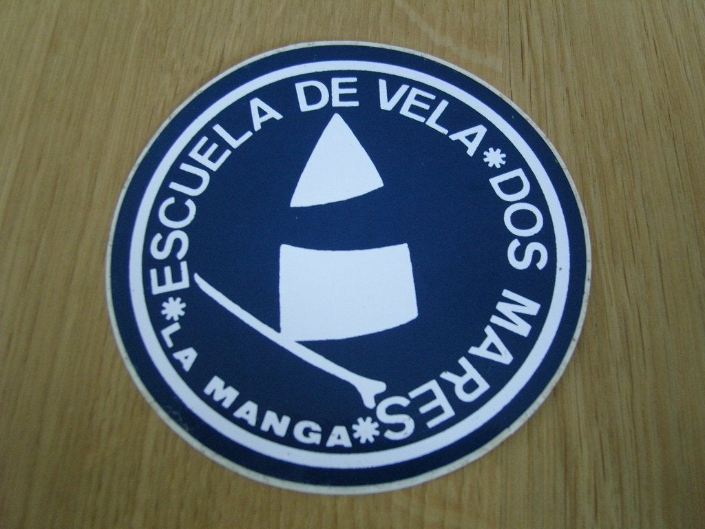 sticker spanje la manga escuela de vela dos mares blauw, Ophalen, Zo goed als nieuw