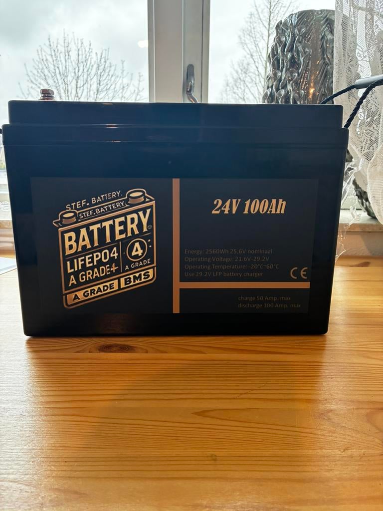 Lithium Lifepo4 accu 24 Volt (25,6Volt ) 100Ah 2560Wh