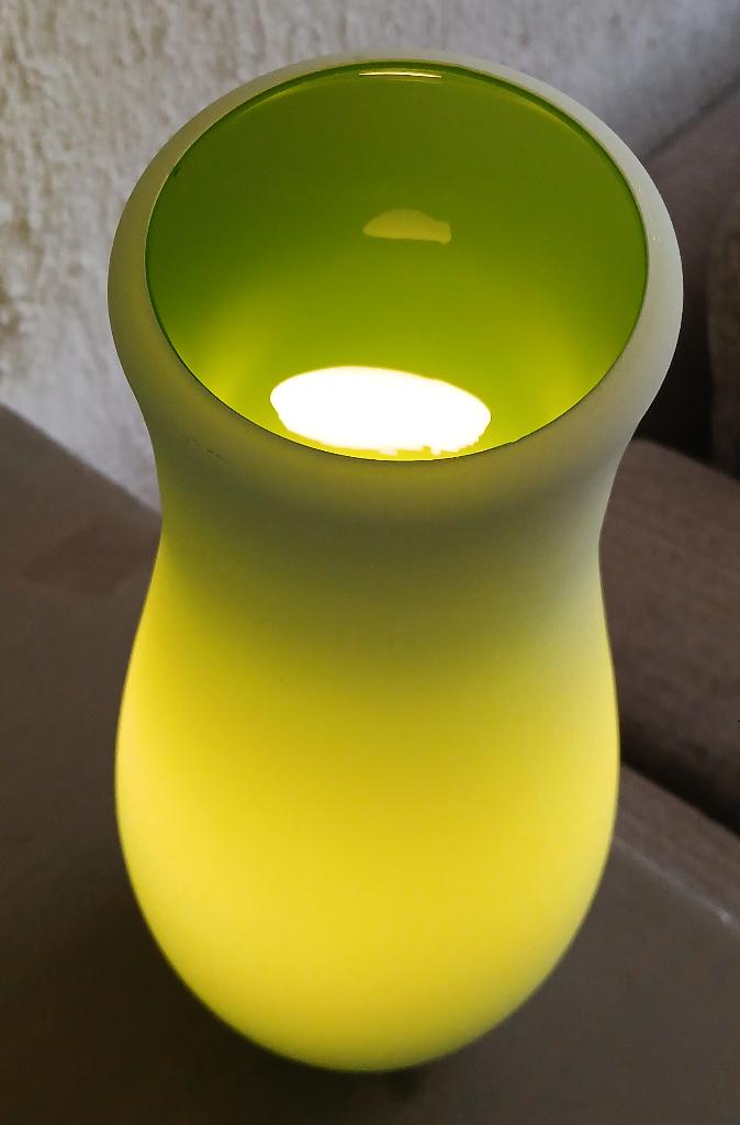 Lamp Groen Glazen Retro Vintage Ikea, Ophalen of Verzenden, Zo goed als nieuw, Glas, Minder dan 50 cm