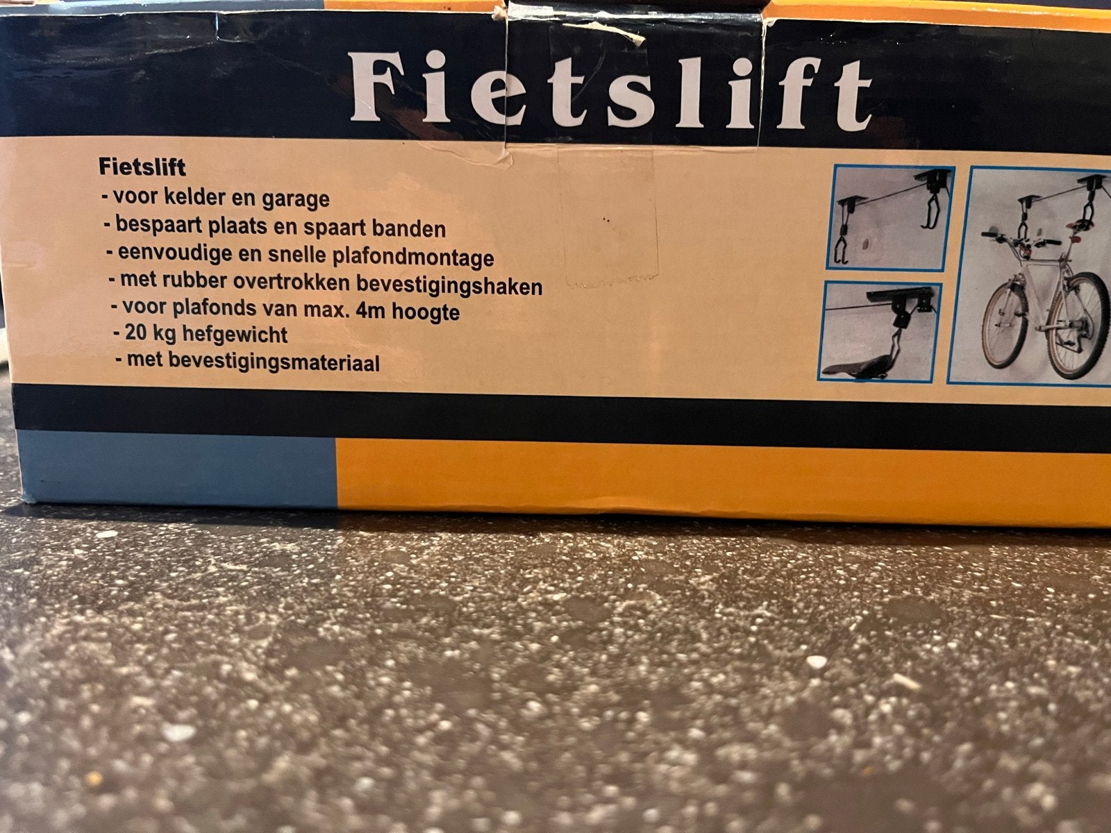 Fietslift - Plafondmontage voor kelder en garage, Fietsen en Brommers, Ophalen of Verzenden, Nieuw