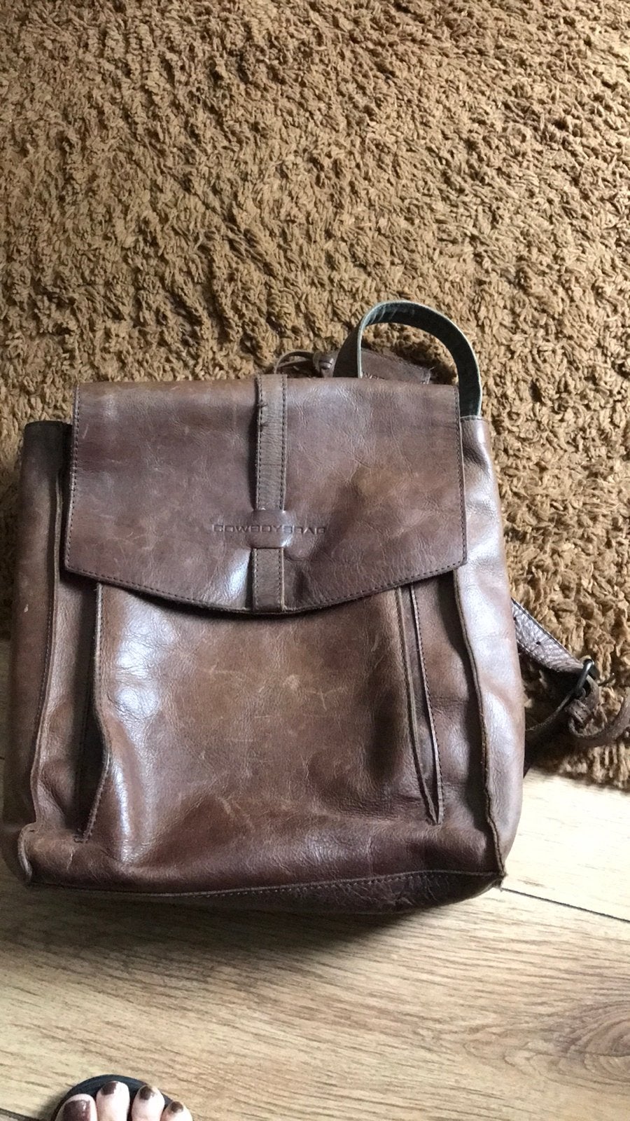Cowboys bag, royale rugtas, Ophalen of Verzenden, Gebruikt, Bruin, Leer