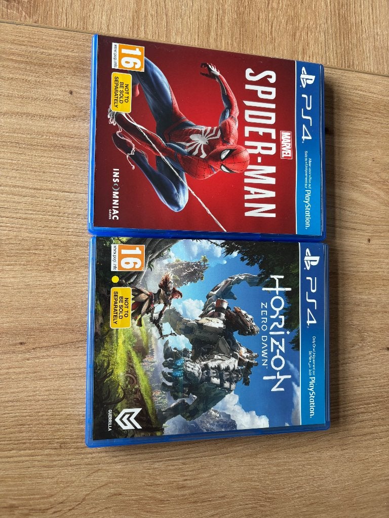 PS4 Games: Spider-Man & Horizon Zero Dawn, Avontuur en Actie, 1 speler, Ophalen of Verzenden, Zo goed als nieuw