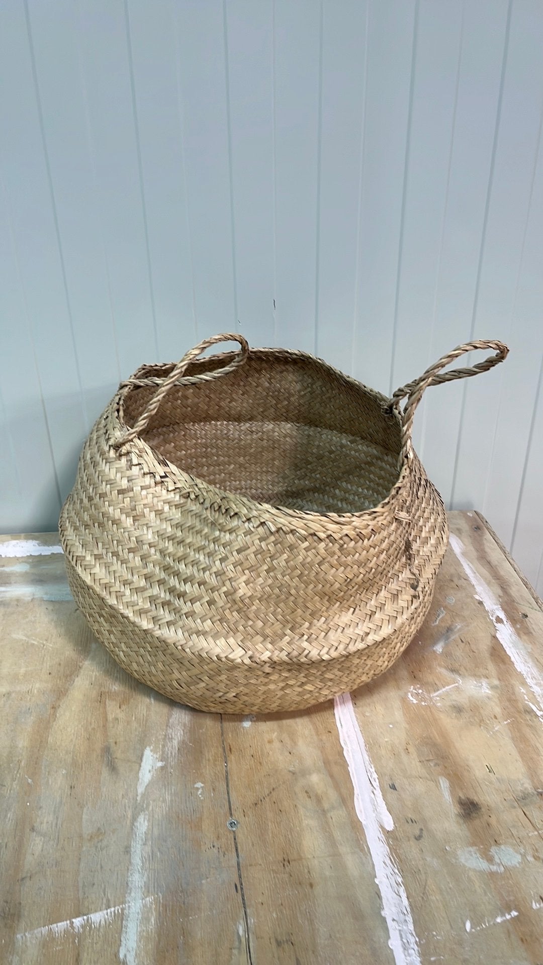 Jute Mand Decoratie - Stijlvolle Opbergmand, Gebruikt, Mand, Rond, Ophalen of Verzenden