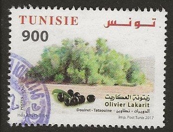 Tunesie 141, olijf voor Rene, Verzenden, Tunesië, Gestempeld