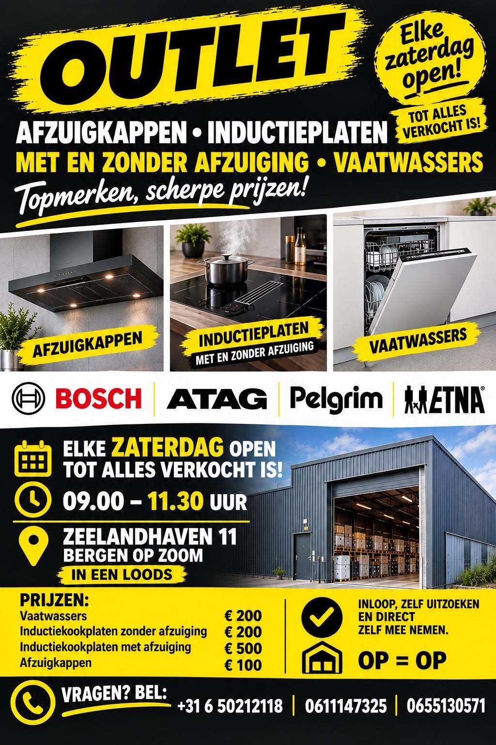 Etna AD780ZT Afzuigkap - Nieuw in doos, Minder dan 200 m³ per uur, Impact 83, Etna@pelgrimbenelux.com, Nieuw
