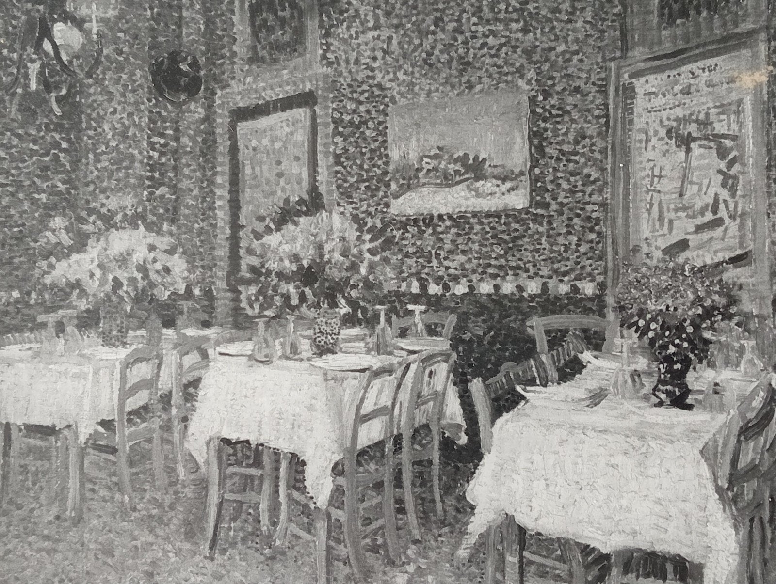 Museum persfoto jaren '60-'70 - Interieur restaurant, Verzamelen, 1960 tot 1980, Gebruikt, Foto, Ophalen of Verzenden