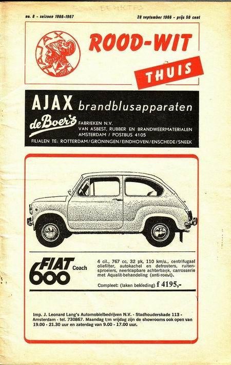 GEZOCHT: Diverse oude Europese Ajax programmaboekjes, Verzenden, Gebruikt, Ajax, Boek of Tijdschrift
