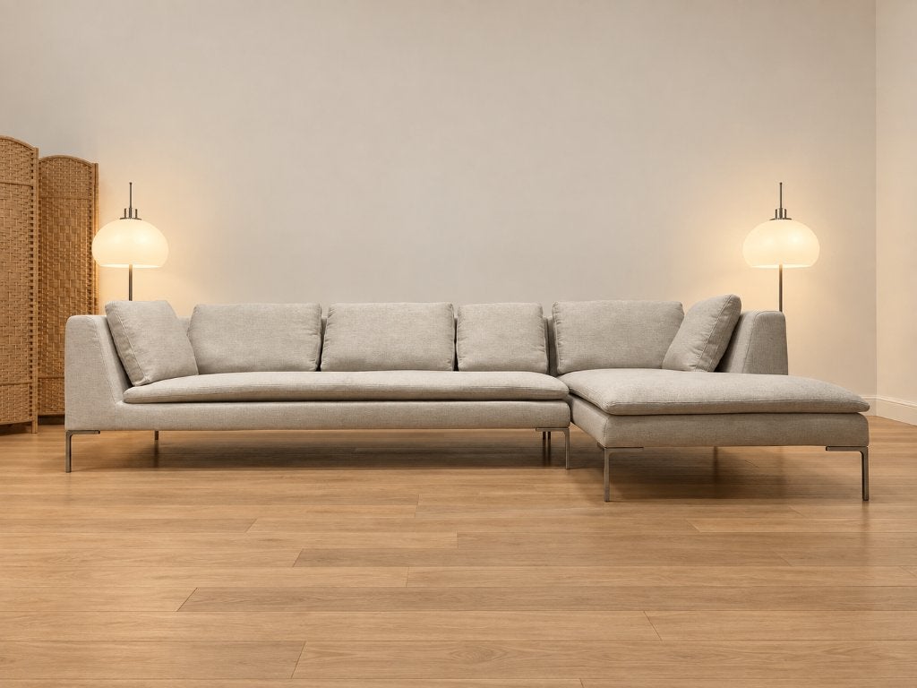 NIEUW GESTOFFEERD B&B Italia Charles Hoekbank + GARANTIE, Hoekbank, Www.designplaats.nl, B&B Italia, Vierpersoons of meer