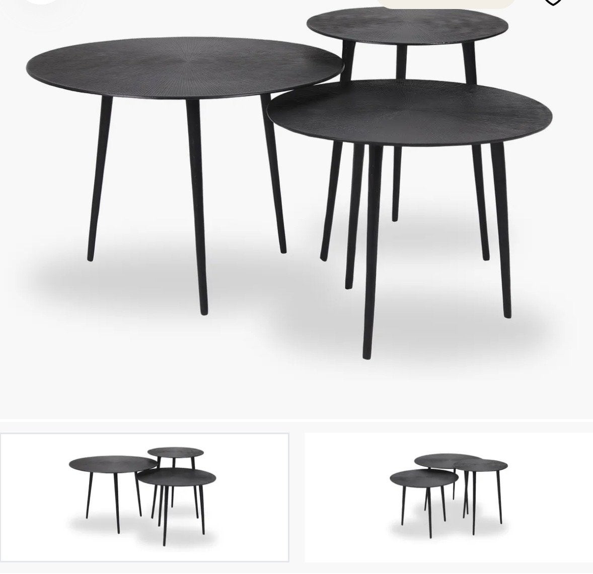Foto 4 van LABEL51 Salontafelset Nova Zwart Metaal - 3-delig