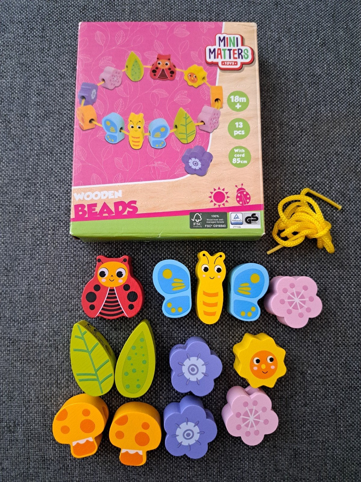Mini Matters houten kralen rijgset 18+ maanden, Kinderen en Baby's, Ophalen of Verzenden, Zo goed als nieuw, Overige typen
