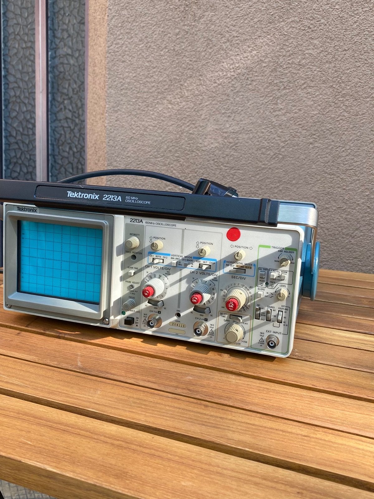 Tektronix 2213A 60 MHz Analoge Oscilloscoop Blauw, Doe-het-zelf en Verbouw, Meetapparatuur, Ophalen of Verzenden, Gebruikt