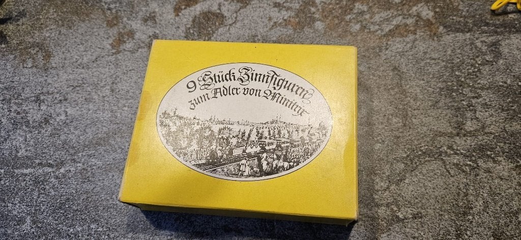 Minitrix tinnen figuurtjes, complete set, Overige merken, Treinset, Gelijkstroom, Nieuw