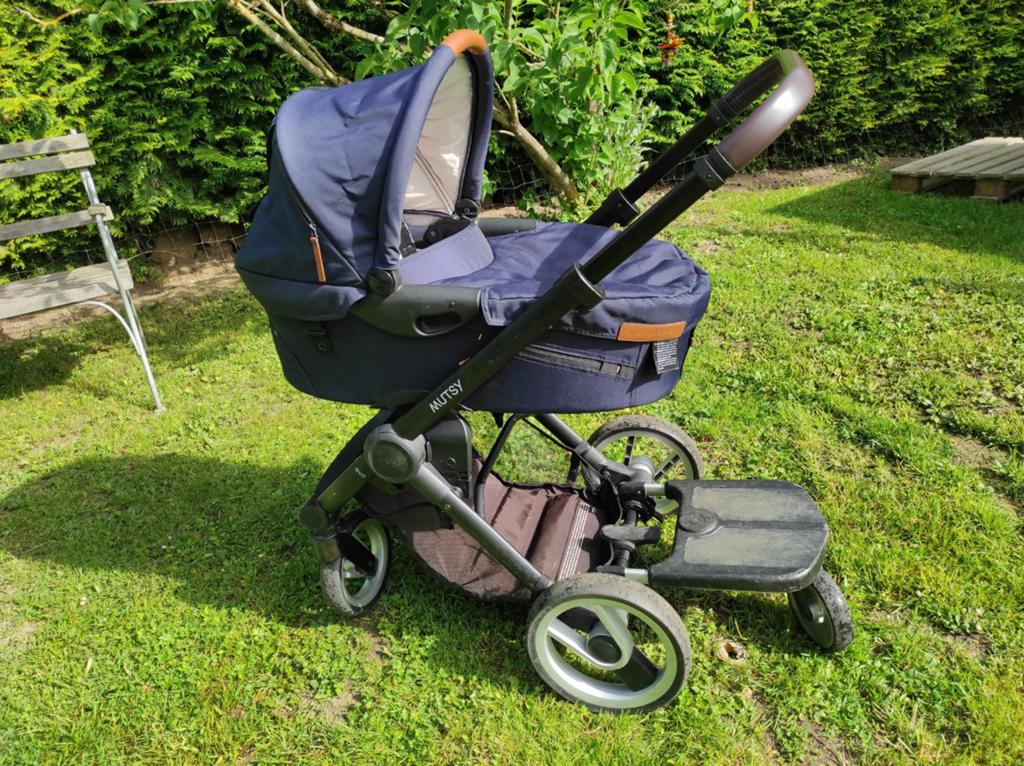 Mutsy kinderwagen met reiswieg en regenhoes, Ophalen, Gebruikt, Mutsy, Met reiswieg