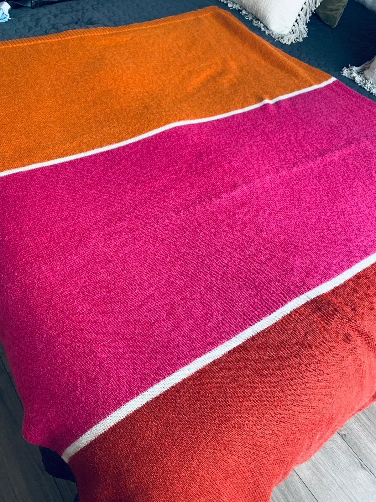 Prachtige roze, rood, oranje woondeken, Ikea, Huis en Inrichting, Ophalen, Zo goed als nieuw, Woondeken