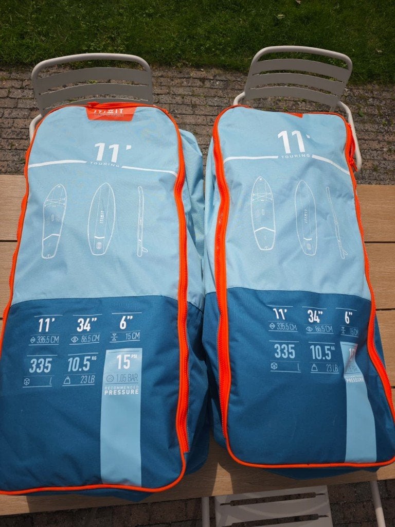 Itiwit 11' sups (2 stuks) + paddles + pomp, Ophalen, Zo goed als nieuw, SUP-boards