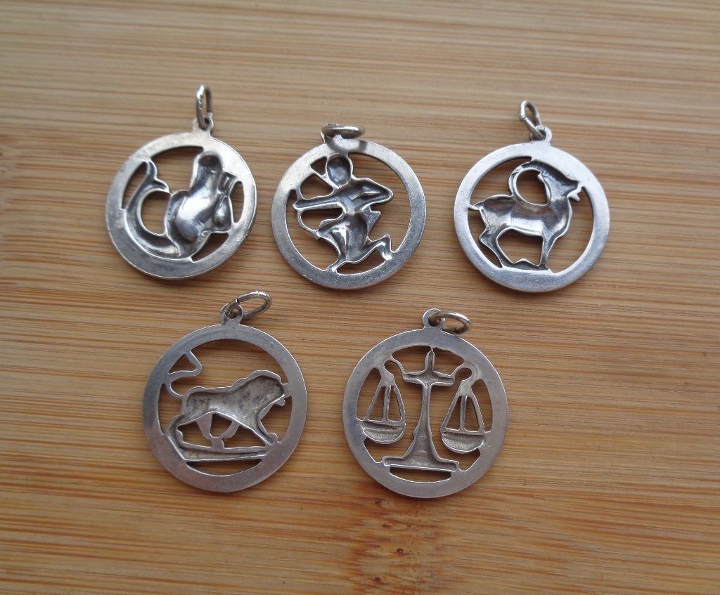 zilveren vintage sterrenbeeld bedel/hanger [025], Verzenden, Zo goed als nieuw, Zilver, Zilver