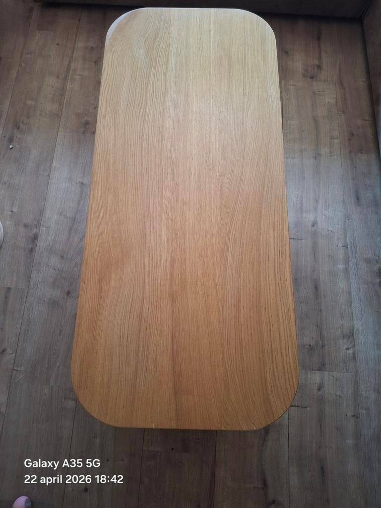 Ikea Listerby eiken fineer Salontafel 140x60x37cm - T.E.A.B., Huis en Inrichting, Tafels | Salontafels, Ophalen, Gebruikt, 100 tot 150 cm