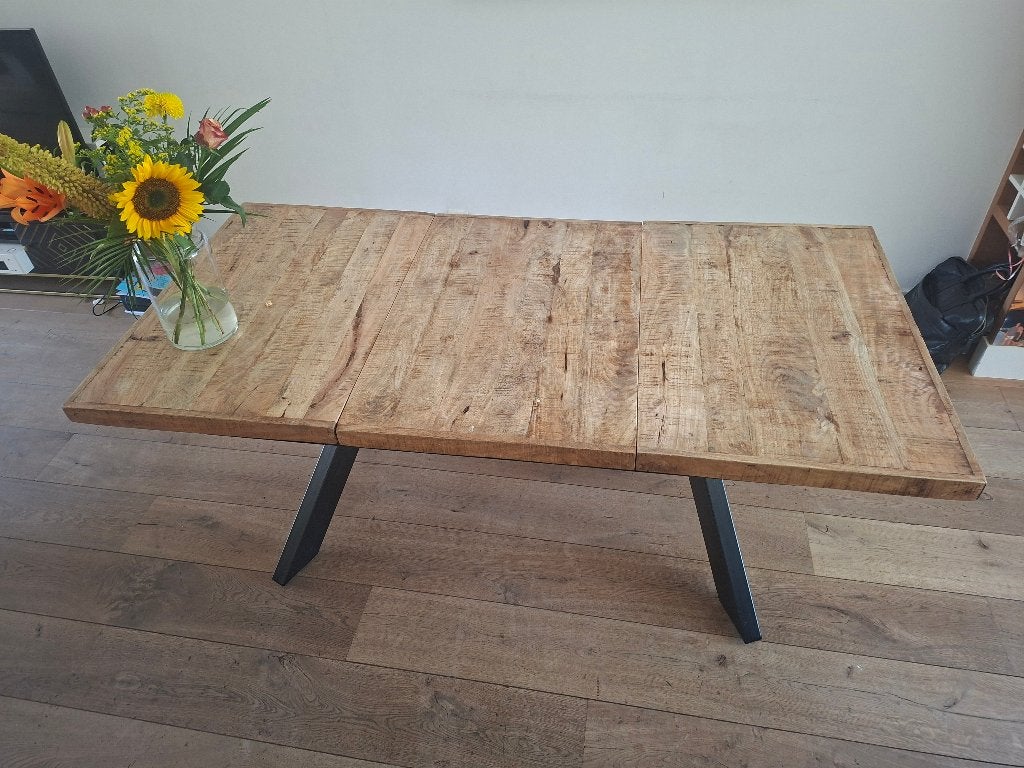 Eettafel, Huis en Inrichting, Tafels | Eettafels, Ophalen, Gebruikt, 50 tot 100 cm, 150 tot 200 cm