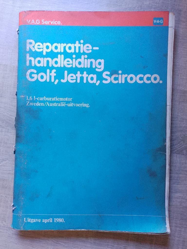 Werkplaatsboek Vw Golf 1 Scirocco Cabrio 1600 benzinemotor, Ophalen of Verzenden, Gelezen, Volkswagen