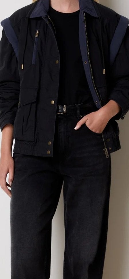 Isabel Marant Étoile Desha Jack - Zwart/Blauw, Kleding | Dames, Ophalen of Verzenden, Nieuw, Maat 42/44 (L), Zwart