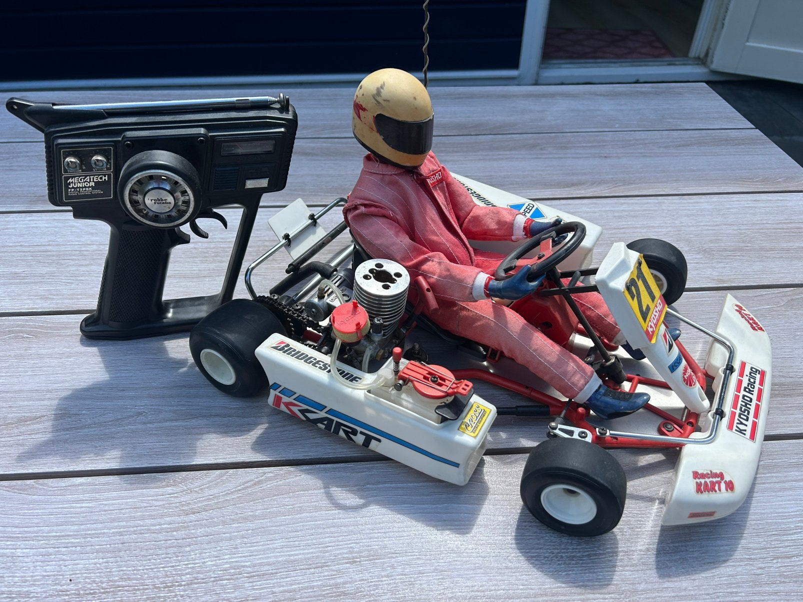 Kyosho Racing Kart 10 RC model met zender, Overige merken, Gebruikt, Ophalen of Verzenden, Groter dan 1:32