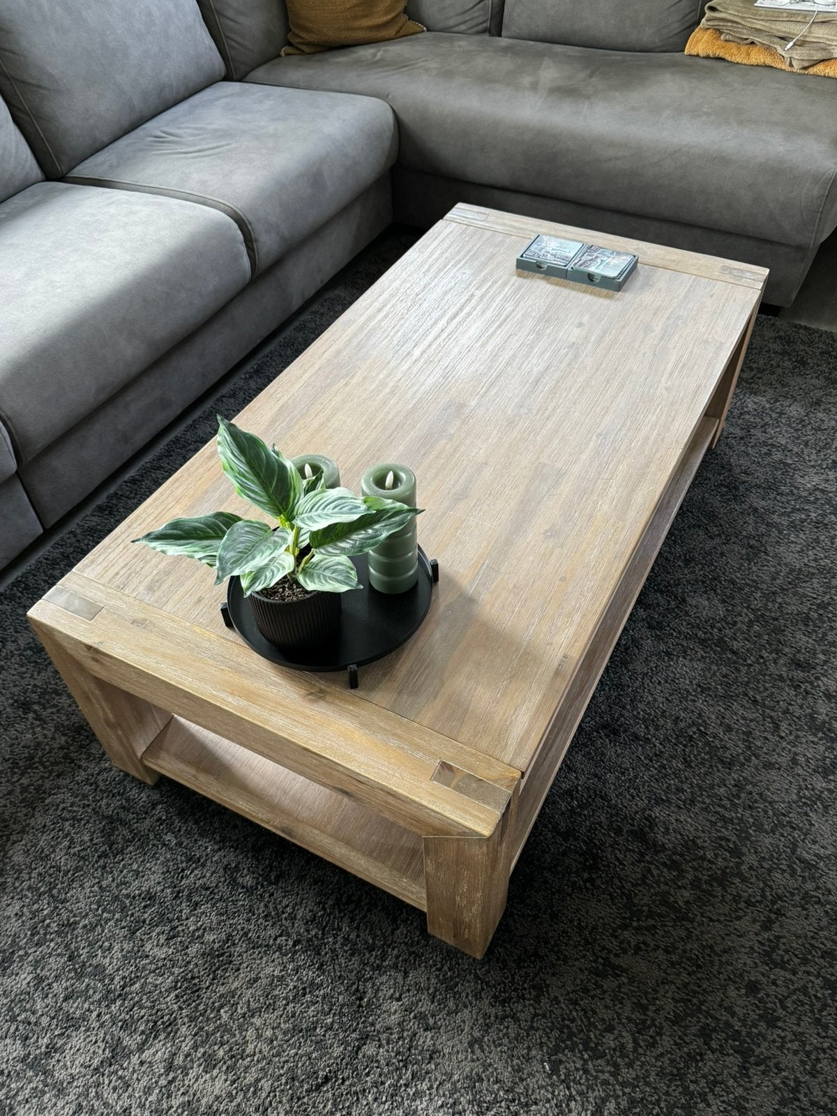 Salontafel Salzburg - acaciahout, 100 tot 150 cm, Zo goed als nieuw, Overige houtsoorten, 50 tot 100 cm