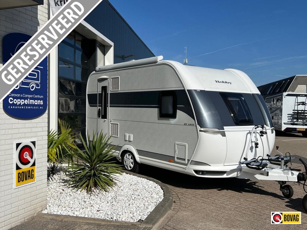 Hobby De Luxe 400 SFE mover, luifel, fietsenrek, Caravans en Kamperen, Hobby, Bedrijf, Treinzit, Schokbreker