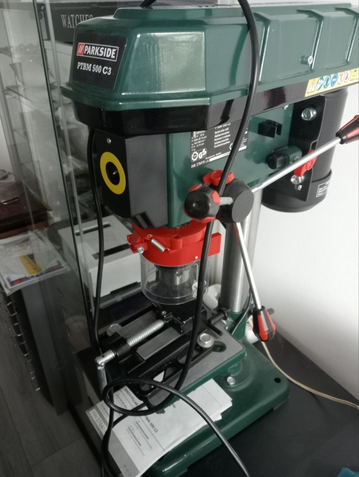 Parkside Kolomboormachine PTBM 500 C3 met accessoires, Ophalen of Verzenden, Zo goed als nieuw, 400 tot 600 watt, Kolomboormachine