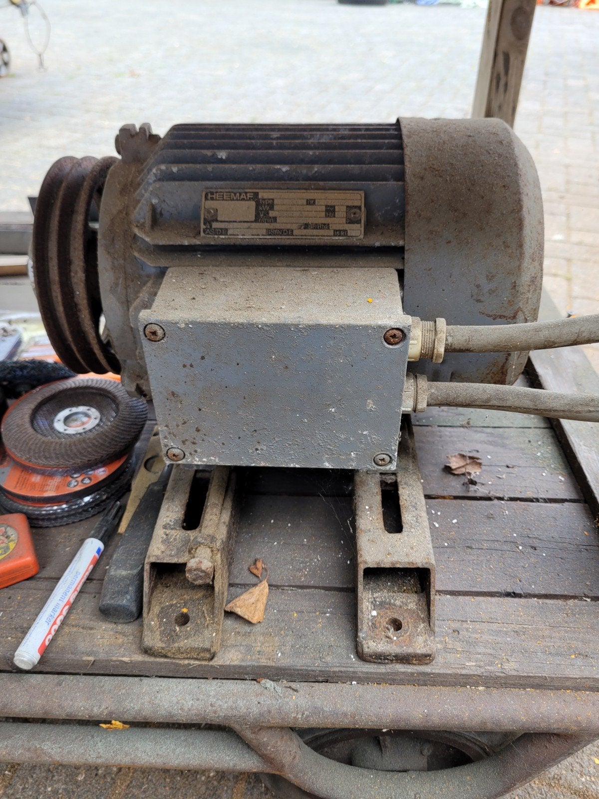 380 v electromotor, Doe-het-zelf en Verbouw, Motoren, Ophalen, Gebruikt, Elektromotor, 1800 rpm of meer