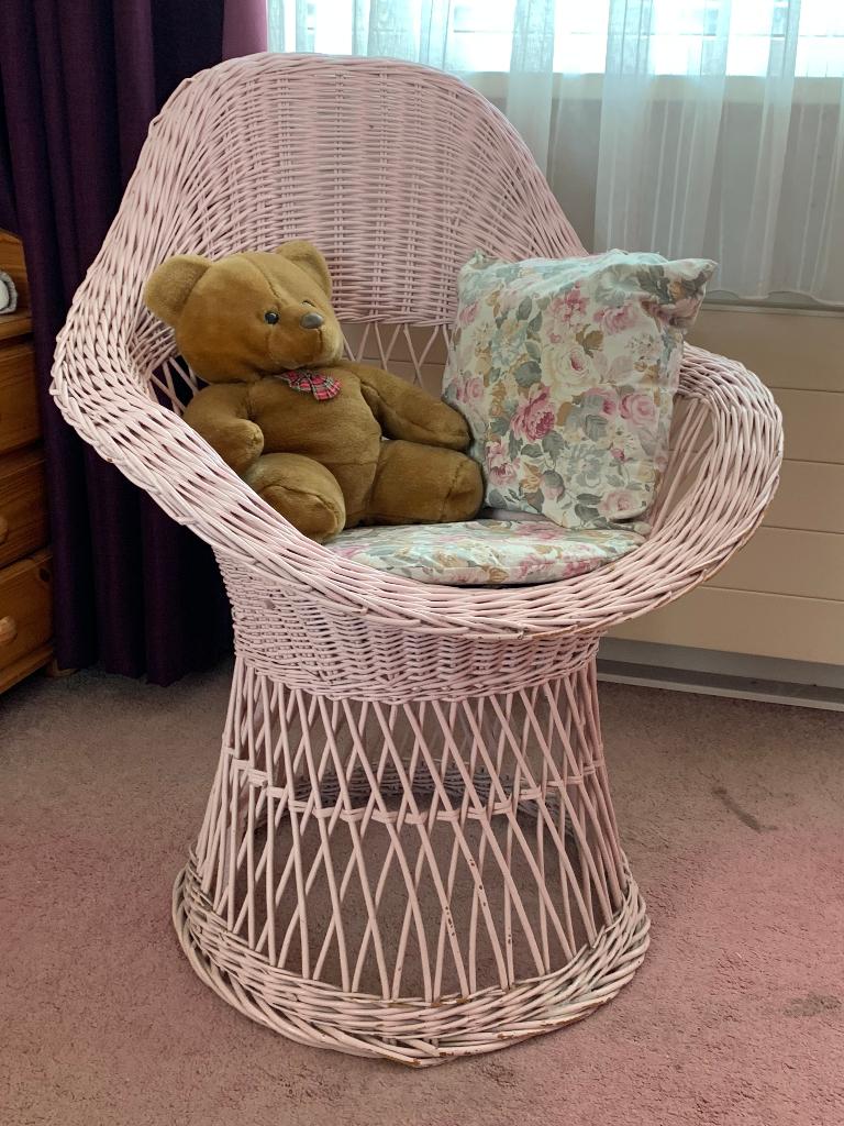 Pauwentroon stoel, Ophalen, Vintage / kinderdroom, Overige kleuren, Riet of Rotan