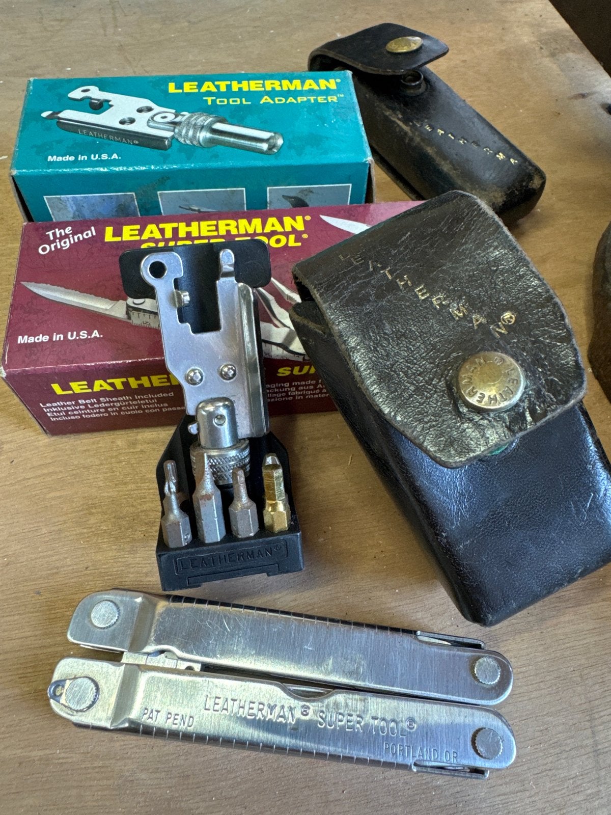 Leatherman Super Tool met Tool Adapter en originele verpakki, Ophalen, Zo goed als nieuw, Multitool, Overige merken