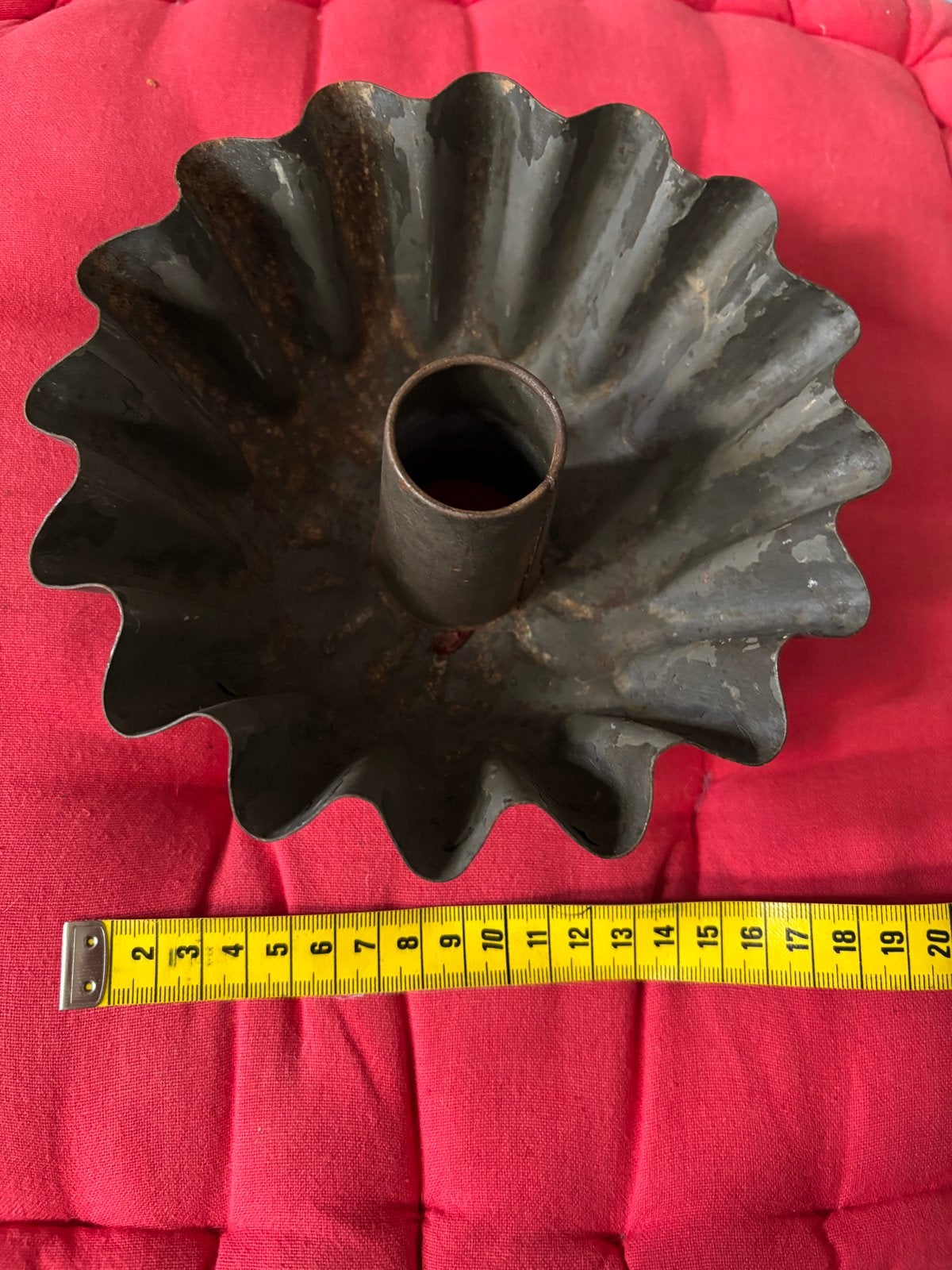 Antieke metalen tulbandvorm / brocante bakblik, Antiek en Kunst, Ophalen