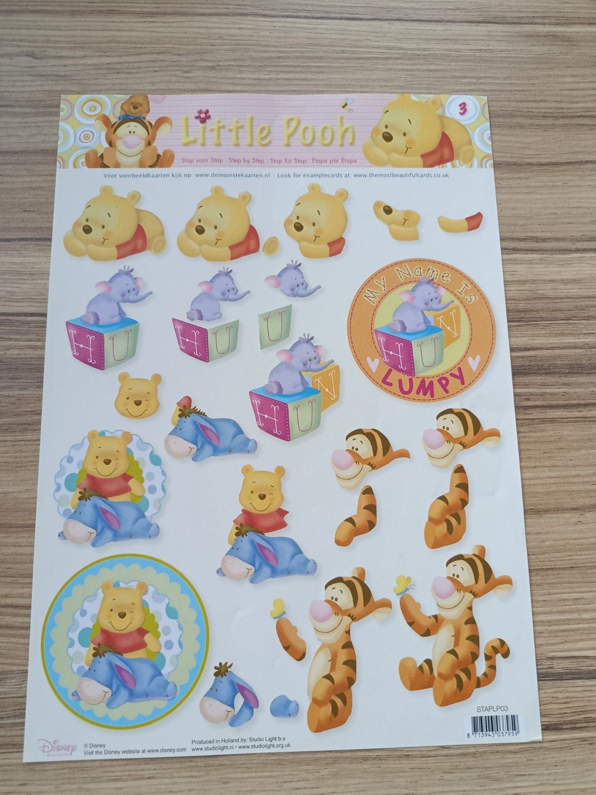 Winnie the pooh, baby, Knipvellen,, Ophalen of Verzenden, Nieuw, Kind, Knipvel